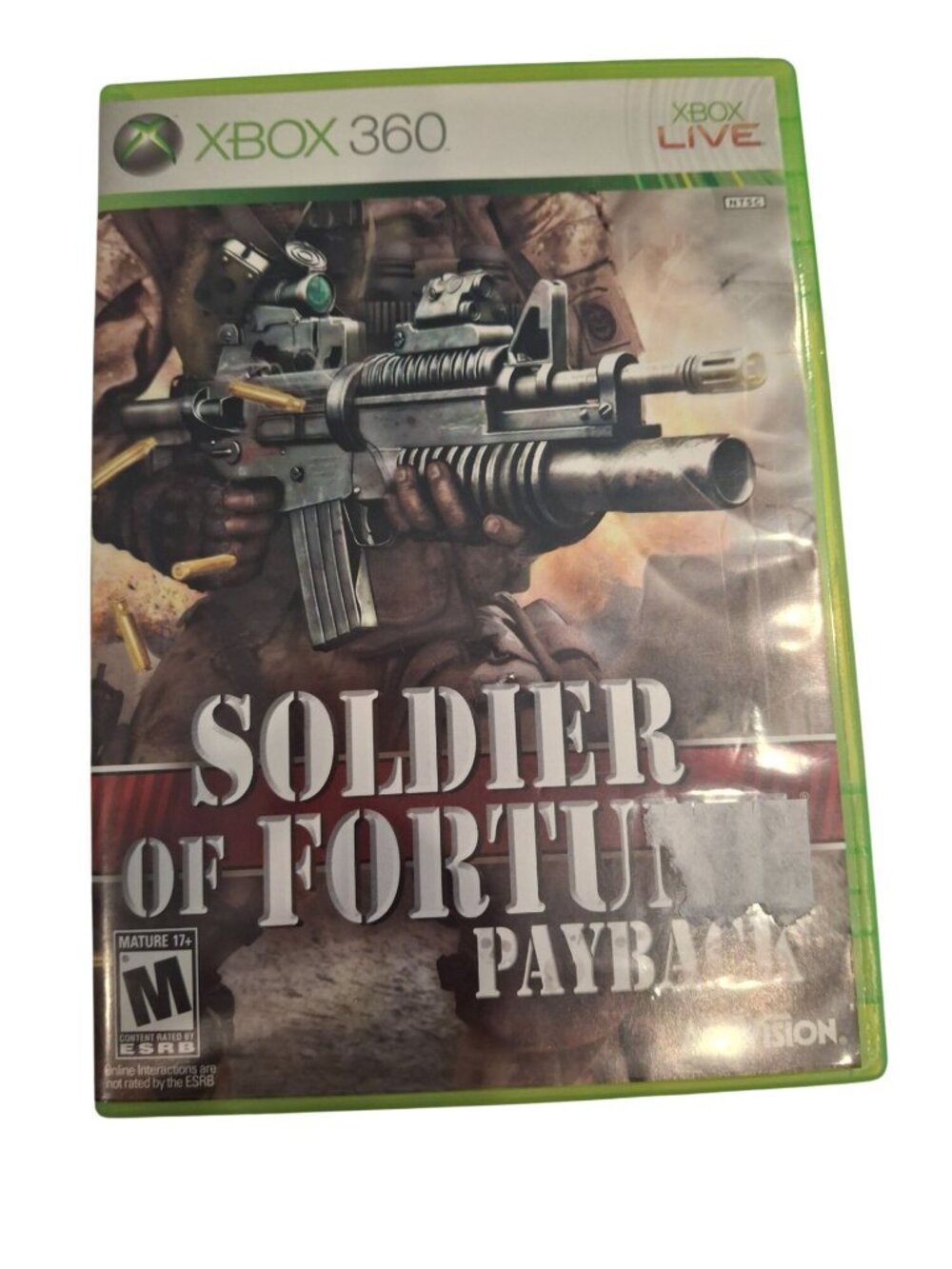 Soldier of Fortune Payback Xbox 360 2007 Activision FPS Shooter Mature